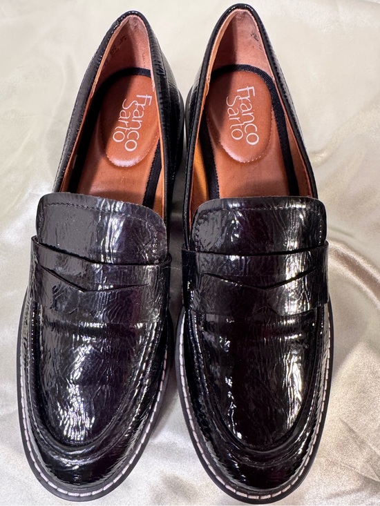 Franco Sarto Shoes - Franco Sarto Slip-on Black Patent Vegan Leather Penny Loafer Shoes size 7.5 NWOT